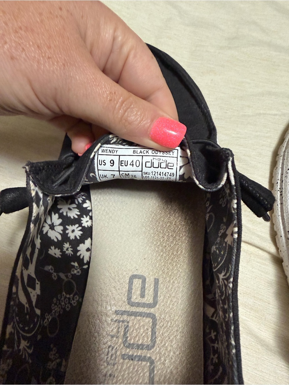 HEY DUDE Black Casual Slip-On Women's Shoes - Picture 3 of 3
